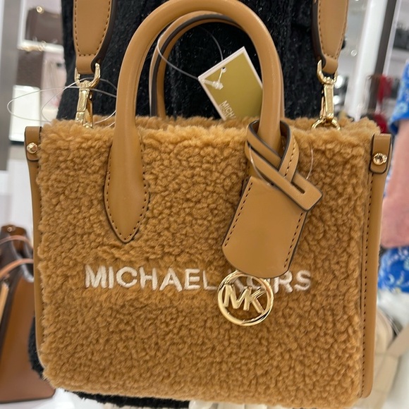 Michael Kors Handbags - Michael Kors Mirella Extra-Small Sherpa XS SHOPPER XBODY
SHEARLING Cross…